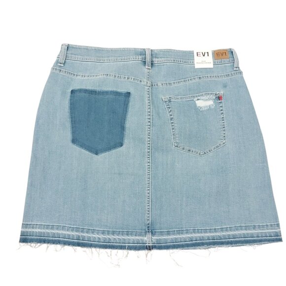 EV1 Alex Relaxed Vintage Stretch Jeans | NWT | Distressed Blue Skirt| Size 14 - Picture 5 of 6